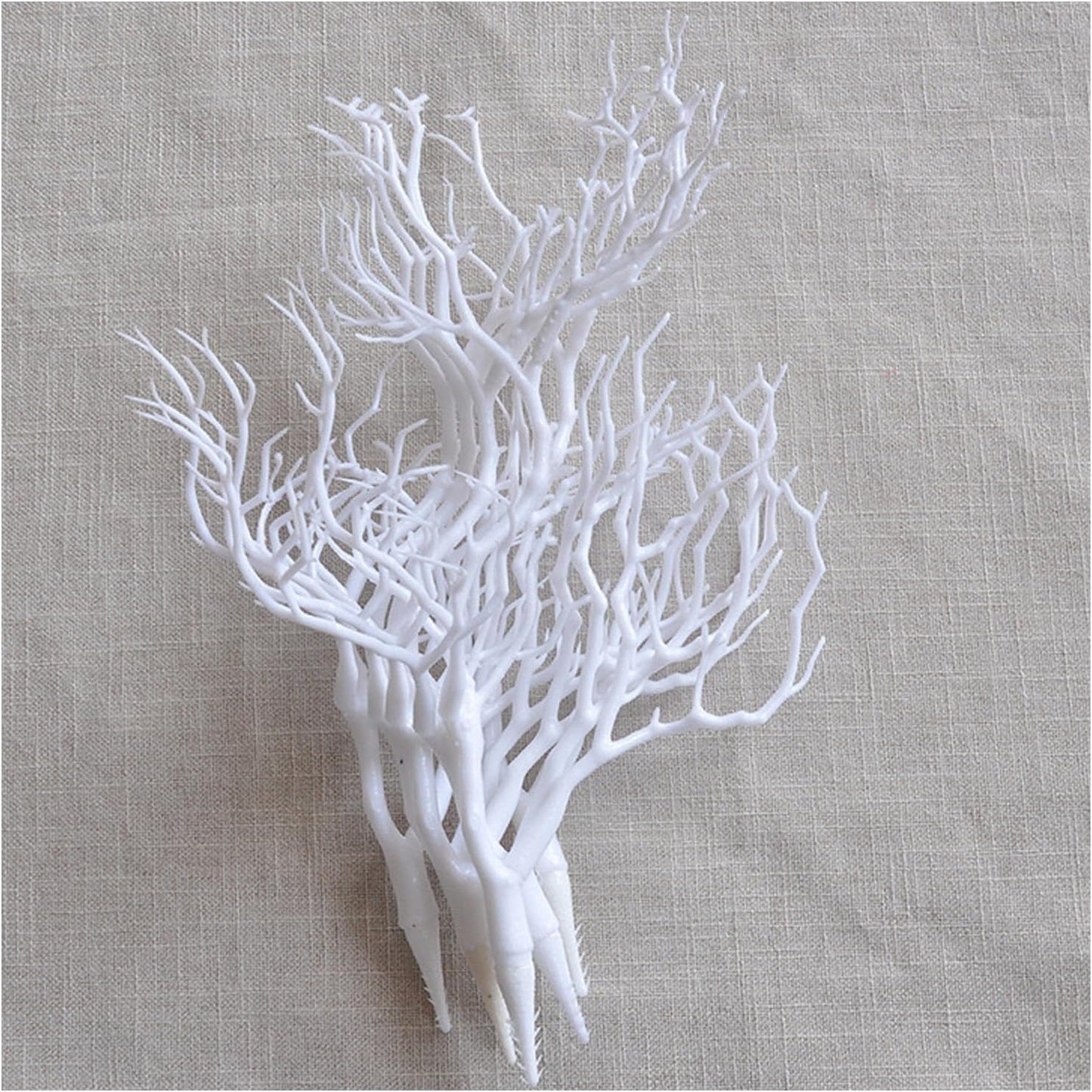 13.8 inches Artificial Coral Branches Fake Antler Branches Small Branches for Home Decoration Flower Arrangement Wedding Christmas Halloween Festival (White 10PCS