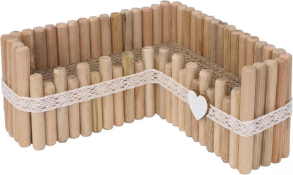 Hamster Cage Sprays Flower Foraging Holder - Natural Wood Feeding Stand, Small Pet Habitat Accessories for Hamsters Mouse Guinea Pig Dwarf Gerbils Syrian Mice (Leaf - Rectangle)