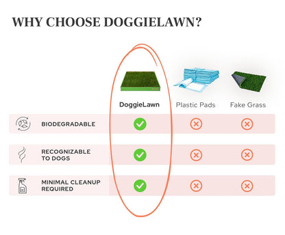 Real Grass Dog Pee Pads - Standard Dog Potty Pad 24x16