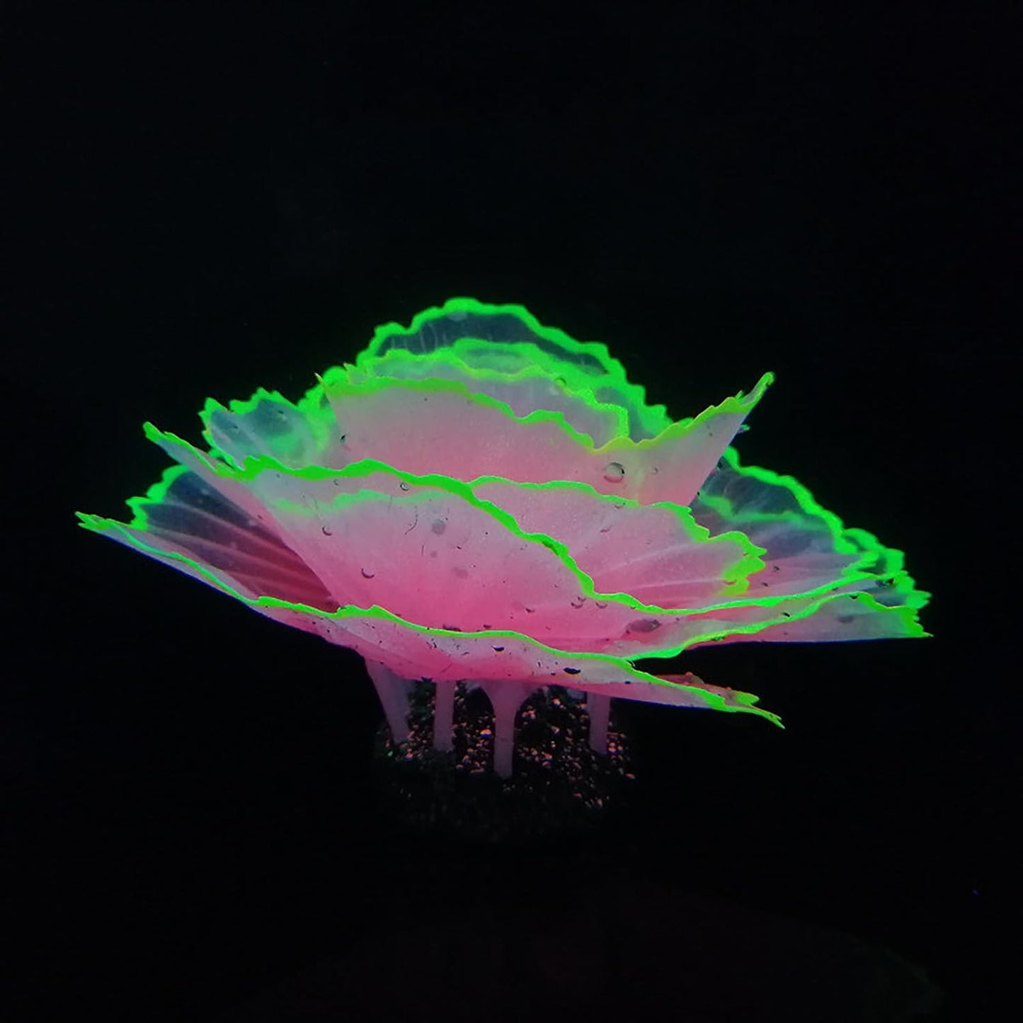 Artificial Coral Ornament Glowing Effect Resin Aquarium Plants Coral Aquarium Fish Tank Decorations(Blue)