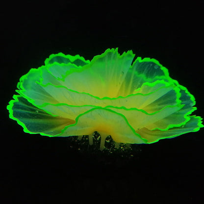 Artificial Coral Ornament Glowing Effect Resin Aquarium Plants Coral Aquarium Fish Tank Decorations(Blue)