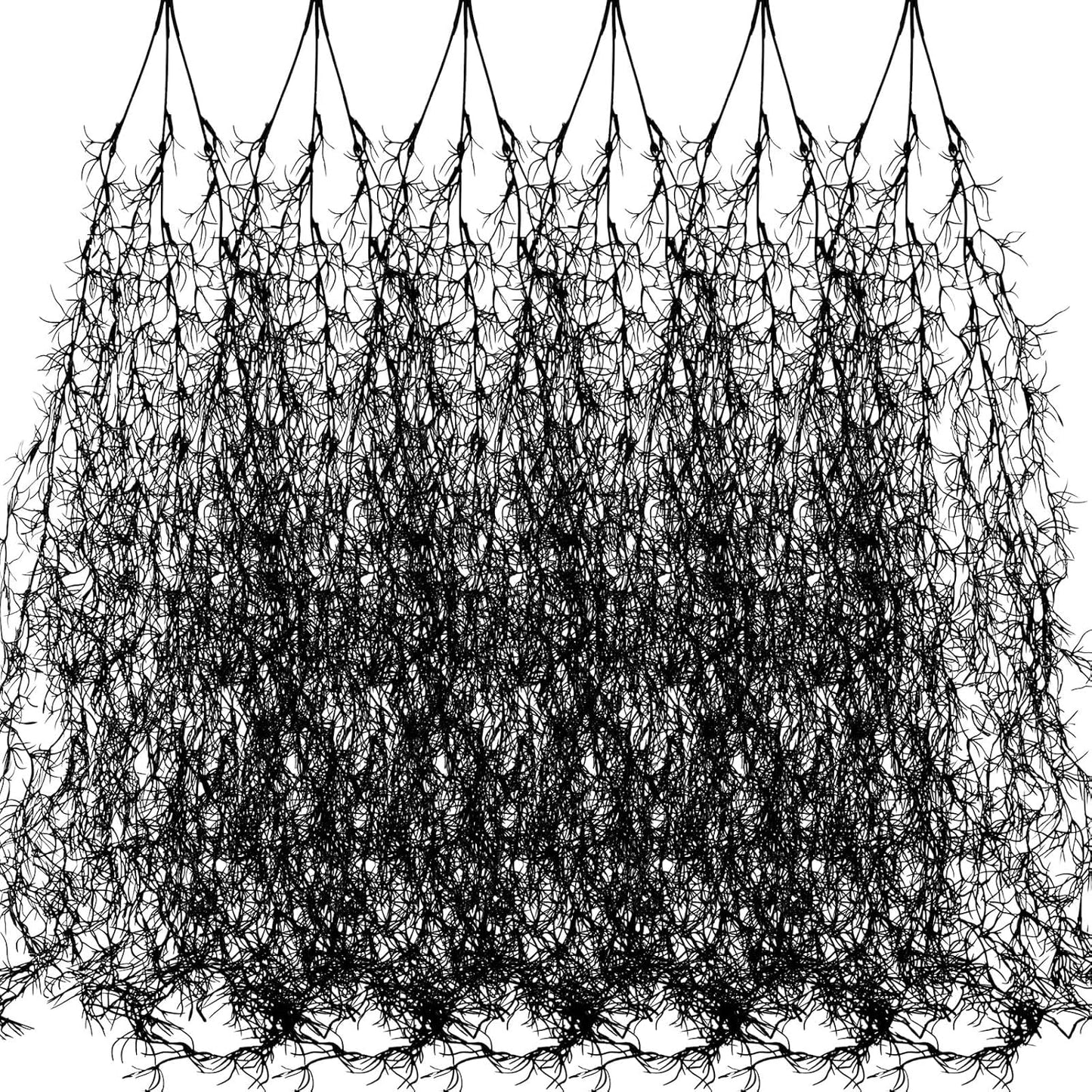 Spanish Moss 41'' Fake Hanging Succulents Faux Moss Artificial Succulent Plants Vines Hanging Plants Swamp Decoration Potted Artificial Garland(Dark Brown,6 Pack)