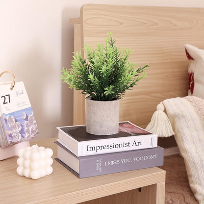4 Pack Small Fake Plants Eucalyptus Rosemary Succulents Plants Artificial in Pots for Shelf Artificial Greenery Eucalyptus Plant Indoor for Home Bedroom Living Room Decoration