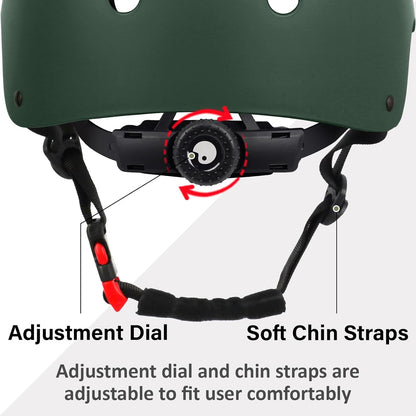 Skateboard Bike Helmet, 3 Sizes for Adult Youth & Kids | Lightweight, Adjustable, Certified Multi-Sport for Bicycle, Inline/Roller Skates, Kick Scooter