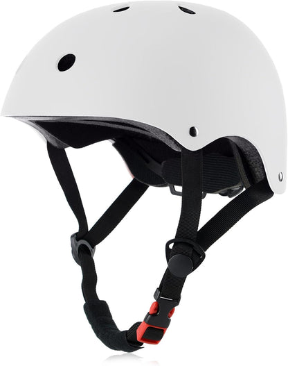 Skateboard Bike Helmet, 3 Sizes for Adult Youth & Kids | Lightweight, Adjustable, Certified Multi-Sport for Bicycle, Inline/Roller Skates, Kick Scooter