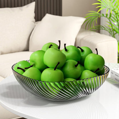 30 Pcs Mini Artificial Apples, Fake Little Green Apple Mini Fruits Realistic Lifelike Simulation Apples for Home Party Christmas Tree Decor Apples Photography Props