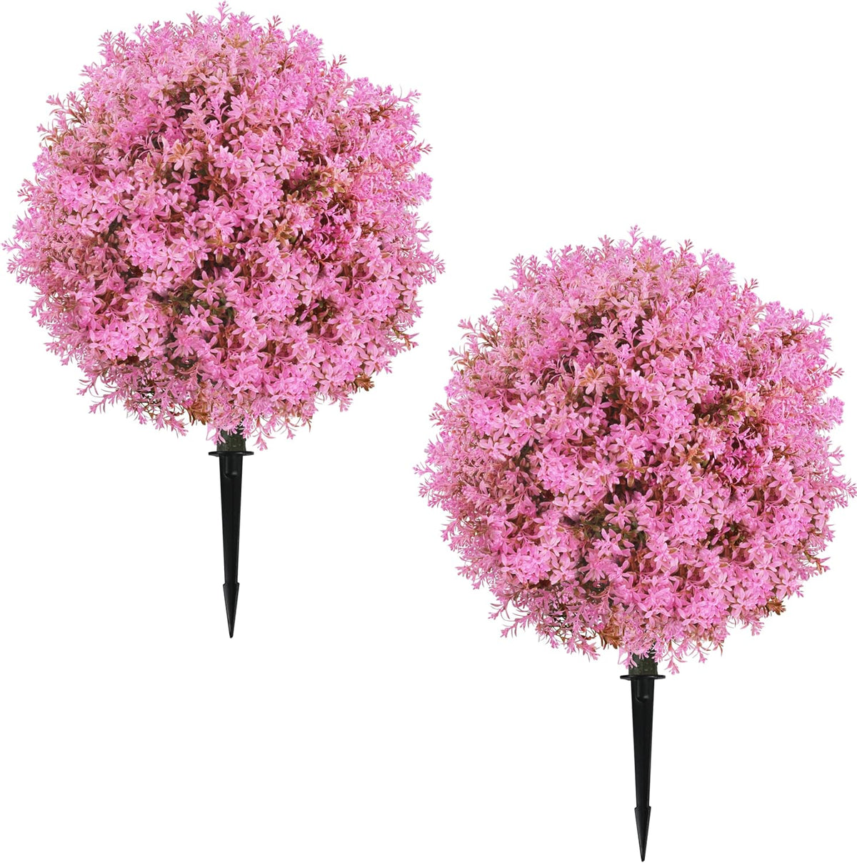 25.5" Set of 2 Artificial Lilac Flowers Tree Pink Lilac Bush