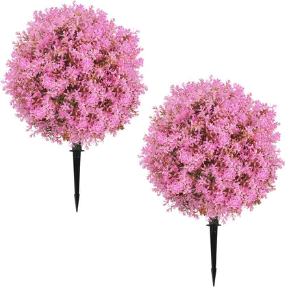 25.5" Set of 2 Artificial Lilac Flowers Tree Pink Lilac Bush