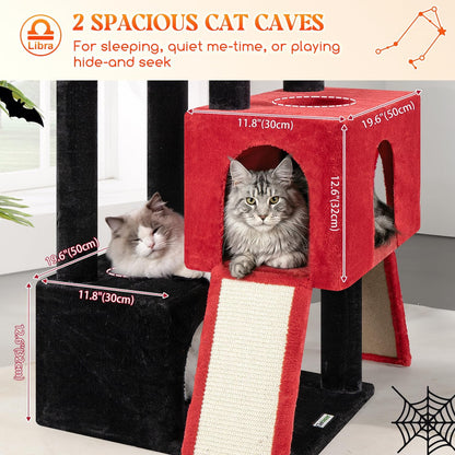 Heavy Duty Cat Tree 78 inch Sturdy Cactus Cat Tower for 20lbs Large Adult Cats, Symmetrical Aesthetic Big Cactus Cat Tree with Extra Large Platform, 2 Scratching Boards, Z78, Green