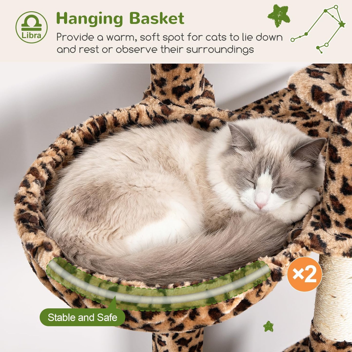 Heavy Duty Cat Tree 78 inch Sturdy Cactus Cat Tower for 20lbs Large Adult Cats, Symmetrical Aesthetic Big Cactus Cat Tree with Extra Large Platform, 2 Scratching Boards, Z78, Green