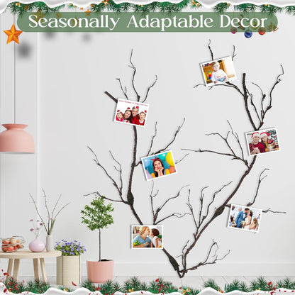 1 Pcs 98in Bendable Artificial Tree Branches for Decoration Fake Tree Twigs Fake Vine Branches Artificial Plants Trunk Greenery Garland for Garden Forest Wedding Home Wall Outdoor Spring