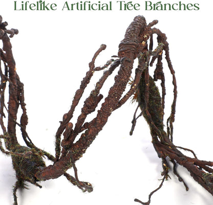 1 Pcs 98in Bendable Artificial Tree Branches for Decoration Fake Tree Twigs Fake Vine Branches Artificial Plants Trunk Greenery Garland for Garden Forest Wedding Home Wall Outdoor Spring