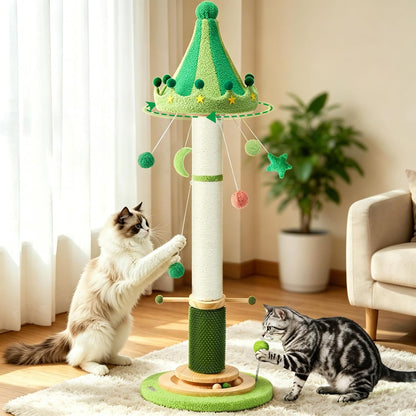 51'' Extra Tall Cat Scratching Post,Heavy Duty Thick Sisal for Indoor Adult