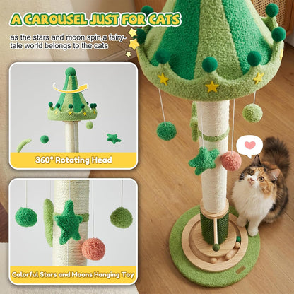 51'' Extra Tall Cat Scratching Post,Heavy Duty Thick Sisal for Indoor Adult