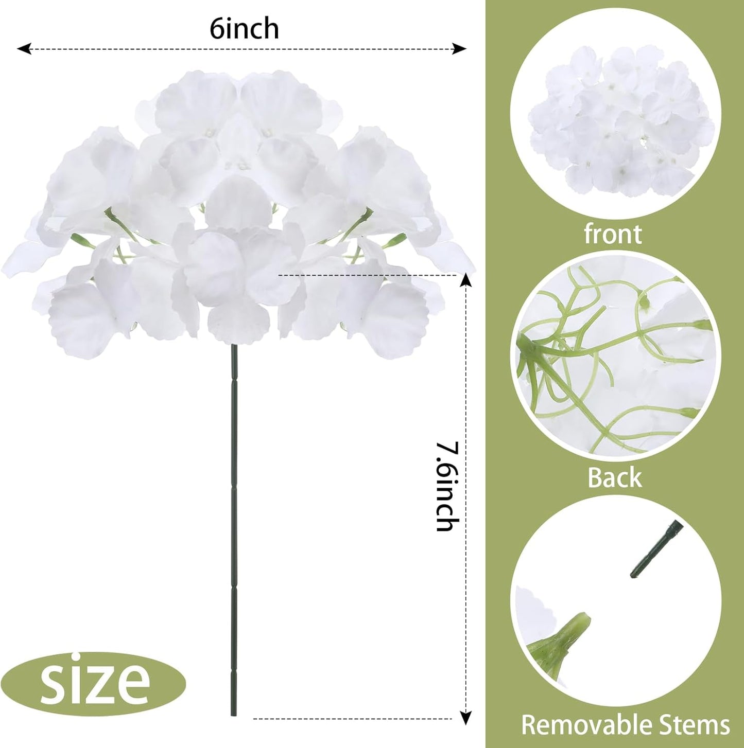 60 Pcs Artificial Hydrangea Flowers Bulk Silk Hydrangea Full Flowers Heads with Stems for Wedding, Home Table Centerpieces, Garden, Baby Shower, Party Decoration (Pink,Orange)