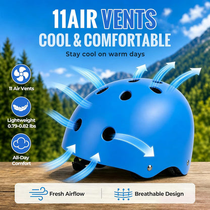 Kids Bike Helmet, Adjustable Toddler Helmet for Ages 3-5-8-14 | CPSC Certified, ABS+EPS, 11 Vents, Lightweight, Dial Fit for Boys Girls Youth, Multi-Sport Bicycle Scooter Skateboard Cycling