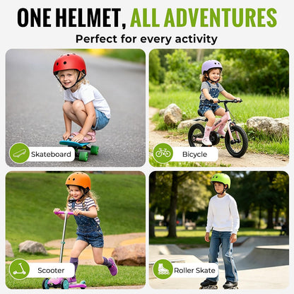 Kids Bike Helmet, Adjustable Toddler Helmet for Ages 3-5-8-14 | CPSC Certified, ABS+EPS, 11 Vents, Lightweight, Dial Fit for Boys Girls Youth, Multi-Sport Bicycle Scooter Skateboard Cycling
