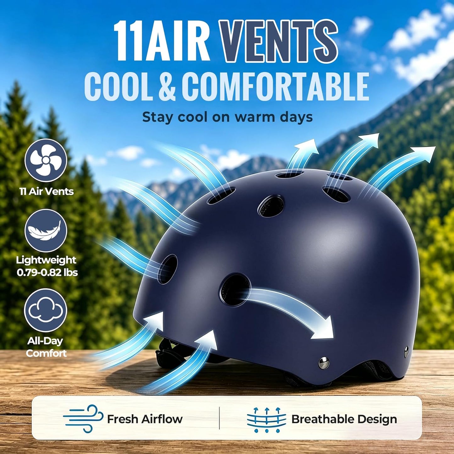 Kids Bike Helmet, Adjustable Toddler Helmet for Ages 3-5-8-14 | CPSC Certified, ABS+EPS, 11 Vents, Lightweight, Dial Fit for Boys Girls Youth, Multi-Sport Bicycle Scooter Skateboard Cycling