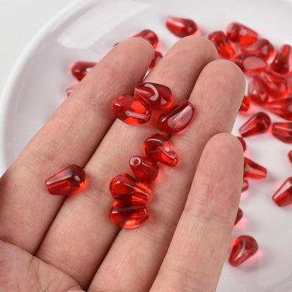 Artificial Pomegranate Seeds, 50 Pcs Glass Pomegranate Seeds Fake Fruits for Home Kitchen Vase Filler Table Decor DIY Crafts Pendants Props