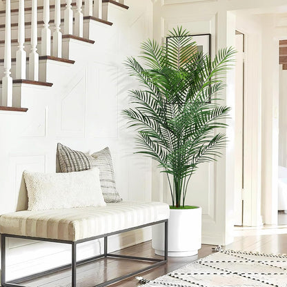 Artificial Palm Tree Outdoor 6ft, Large Fake Tropical Areca Palm Tree with 18 Trunks, Tall Faux Floor Plants for Indoor Outdoor-Living Rooms, Offices, Bedroom Home Decor