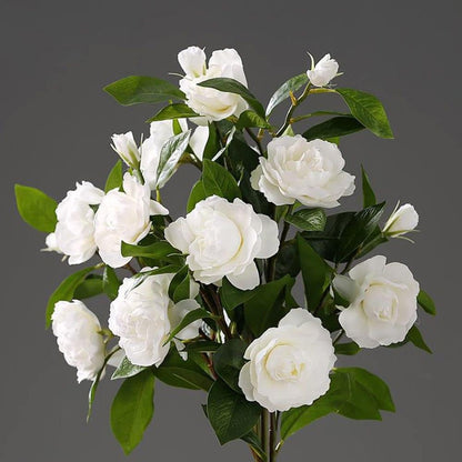 Artificial Gardenia Flowers with Stem,Realistic Fake Gardenia White Artificial Flowers for Wedding Bouquets Flowers Centerpieces Bridal Shower Party