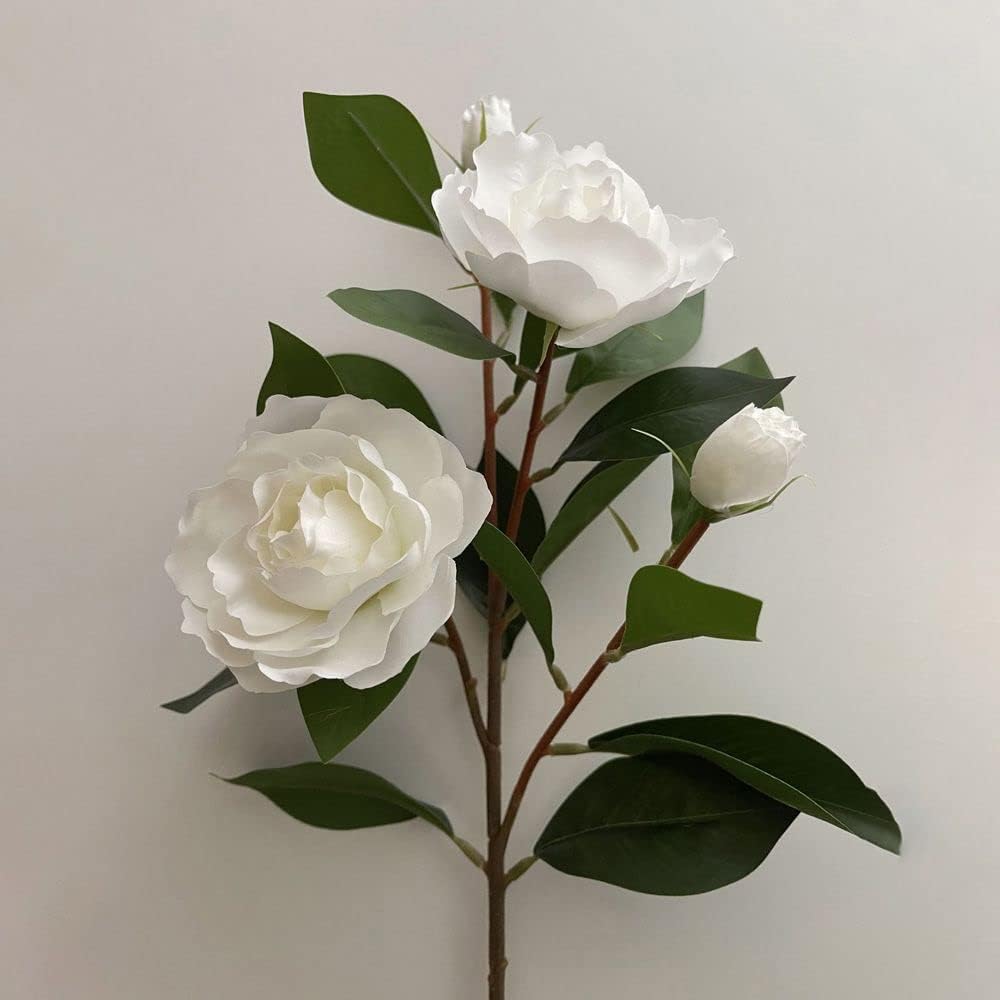 Artificial Gardenia Flowers with Stem,Realistic Fake Gardenia White Artificial Flowers for Wedding Bouquets Flowers Centerpieces Bridal Shower Party