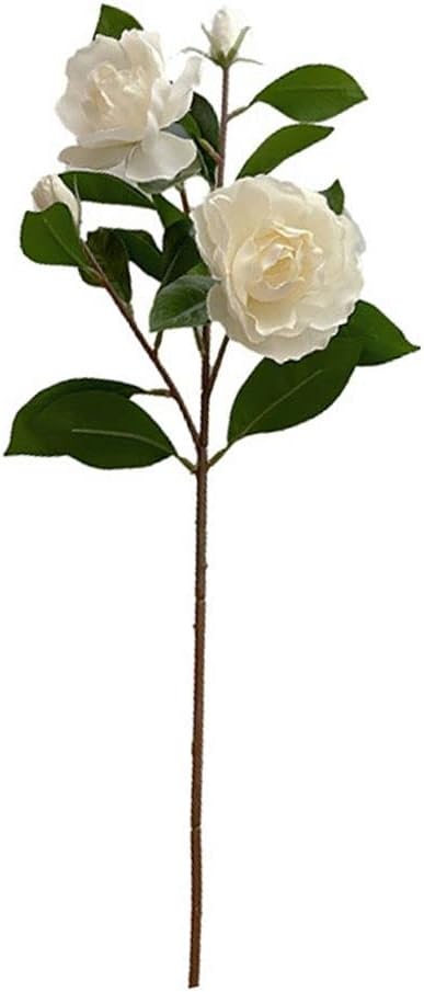 Artificial Gardenia Flowers with Stem,Realistic Fake Gardenia White Artificial Flowers for Wedding Bouquets Flowers Centerpieces Bridal Shower Party