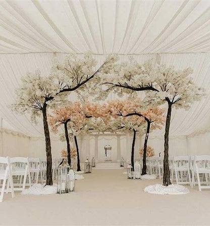 001,1.8 * 1.5M,Pink Cherry Blossoms Trees/Artificial Cherry Blossoms Trees/Simulation Peach Blossoms Tree/Garden Plants Simulation Fake Flowers