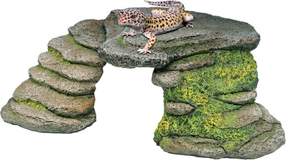 Reptology Shale Scape Step Ledge – Decorative Resin for Aquariums & Terrariums – Great for Reptiles, Amphibians, and Fish – Small