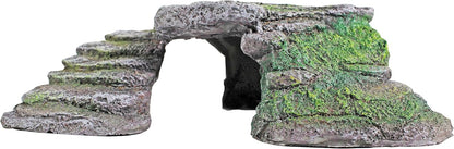 Reptology Shale Scape Step Ledge – Decorative Resin for Aquariums & Terrariums – Great for Reptiles, Amphibians, and Fish – Small