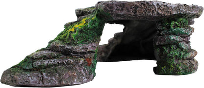 Reptology Shale Scape Step Ledge – Decorative Resin for Aquariums & Terrariums – Great for Reptiles, Amphibians, and Fish – Small