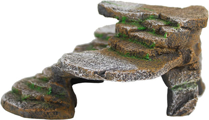 Reptology Shale Scape Step Ledge – Decorative Resin for Aquariums & Terrariums – Great for Reptiles, Amphibians, and Fish – Small