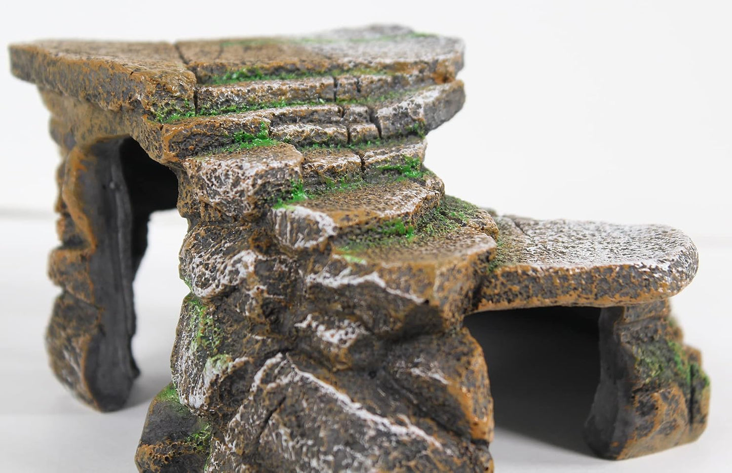Reptology Shale Scape Step Ledge – Decorative Resin for Aquariums & Terrariums – Great for Reptiles, Amphibians, and Fish – Small