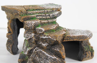 Reptology Shale Scape Step Ledge – Decorative Resin for Aquariums & Terrariums – Great for Reptiles, Amphibians, and Fish – Small