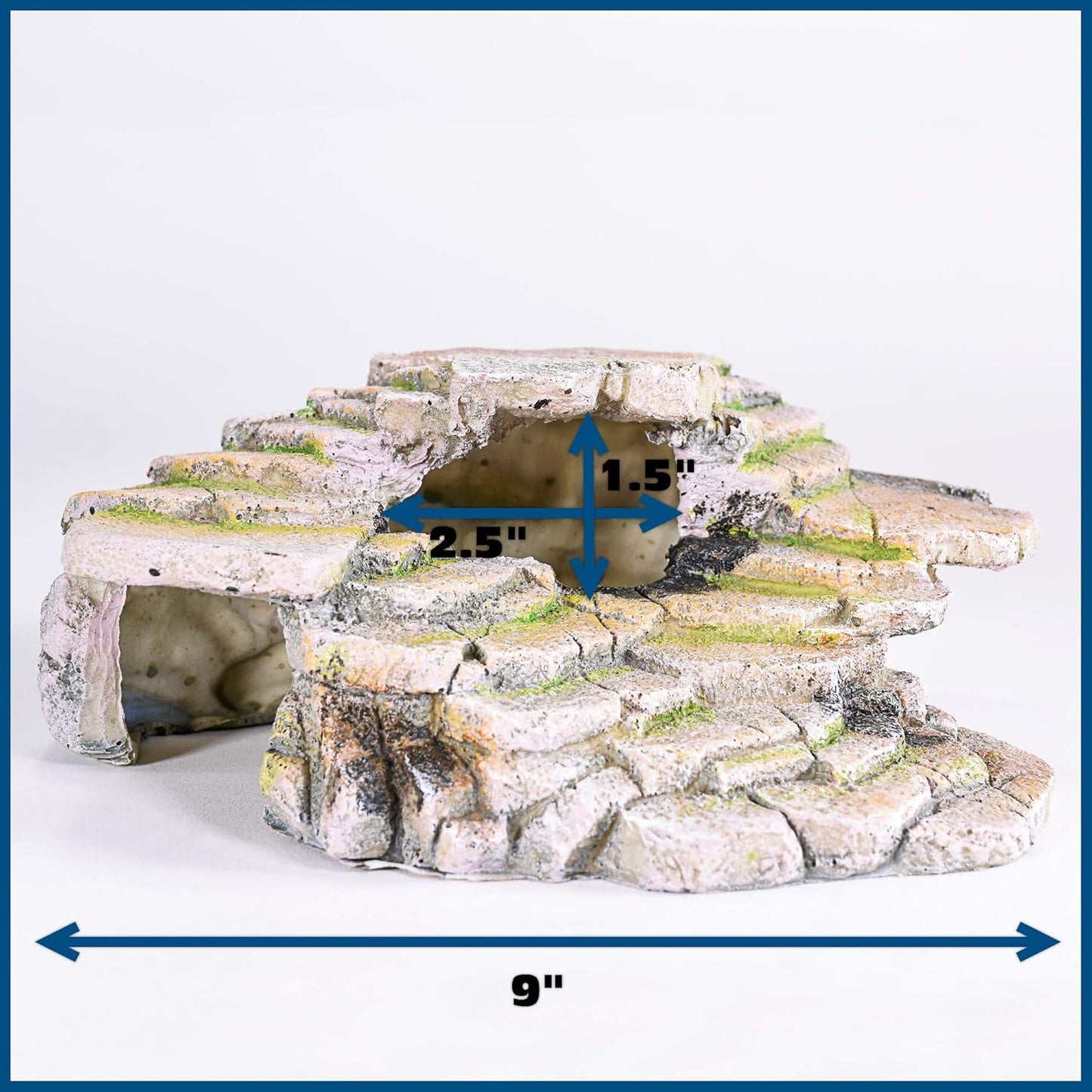 Reptology Shale Scape Step Ledge – Decorative Resin for Aquariums & Terrariums – Great for Reptiles, Amphibians, and Fish – Small