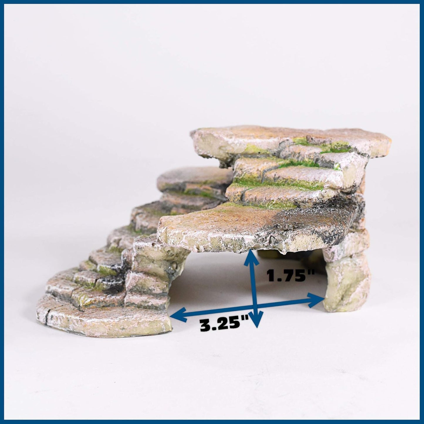 Reptology Shale Scape Step Ledge – Decorative Resin for Aquariums & Terrariums – Great for Reptiles, Amphibians, and Fish – Small