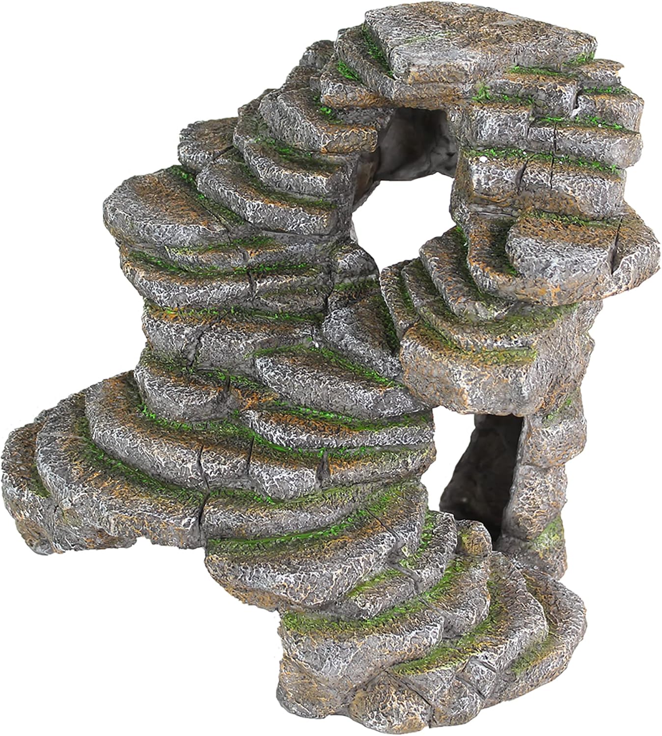 Reptology Shale Scape Step Ledge – Decorative Resin for Aquariums & Terrariums – Great for Reptiles, Amphibians, and Fish – Small