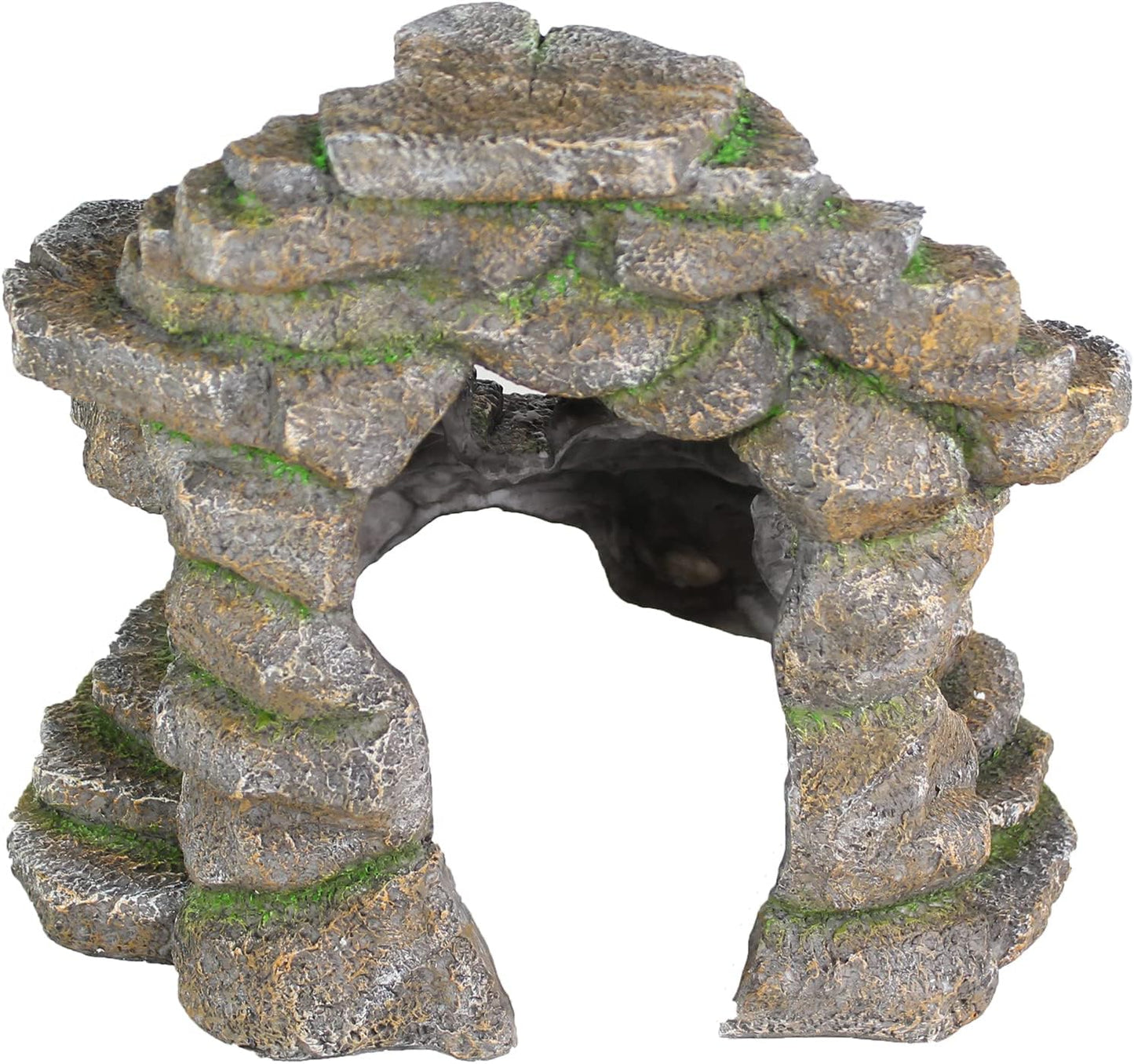 Reptology Shale Scape Step Ledge – Decorative Resin for Aquariums & Terrariums – Great for Reptiles, Amphibians, and Fish – Small