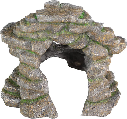 Reptology Shale Scape Step Ledge – Decorative Resin for Aquariums & Terrariums – Great for Reptiles, Amphibians, and Fish – Small