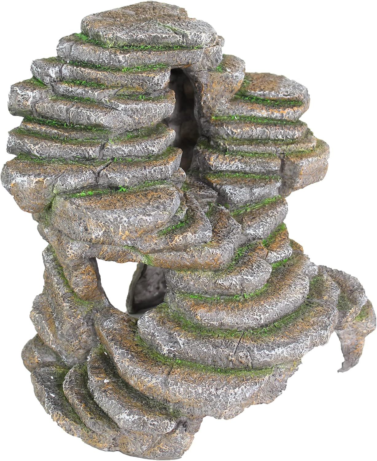 Reptology Shale Scape Step Ledge – Decorative Resin for Aquariums & Terrariums – Great for Reptiles, Amphibians, and Fish – Small