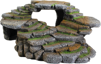 Reptology Shale Scape Step Ledge – Decorative Resin for Aquariums & Terrariums – Great for Reptiles, Amphibians, and Fish – Small