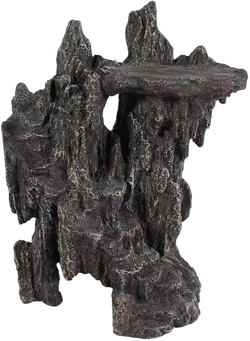 Reptology Shale Scape Step Ledge – Decorative Resin for Aquariums & Terrariums – Great for Reptiles, Amphibians, and Fish – Small