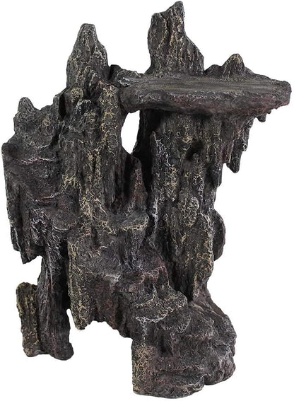 Reptology Shale Scape Step Ledge – Decorative Resin for Aquariums & Terrariums – Great for Reptiles, Amphibians, and Fish – Small