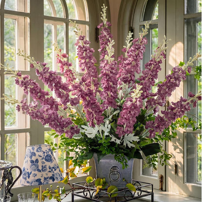 24 Pcs Artificial Delphinium Flowers Bulk,Blue Violet Harmony