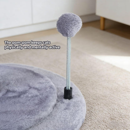 Cactus Cat Scratching Post with Sisal Rope, Small Cat Tree with Dangling Balls & Feather for Kittens (Green, 22.8'')