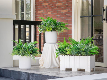18PCS Artificial Plants Outdoor, Faux Flower Greenery Stems for Outside