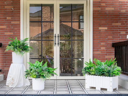 18PCS Artificial Plants Outdoor, Faux Flower Greenery Stems for Outside