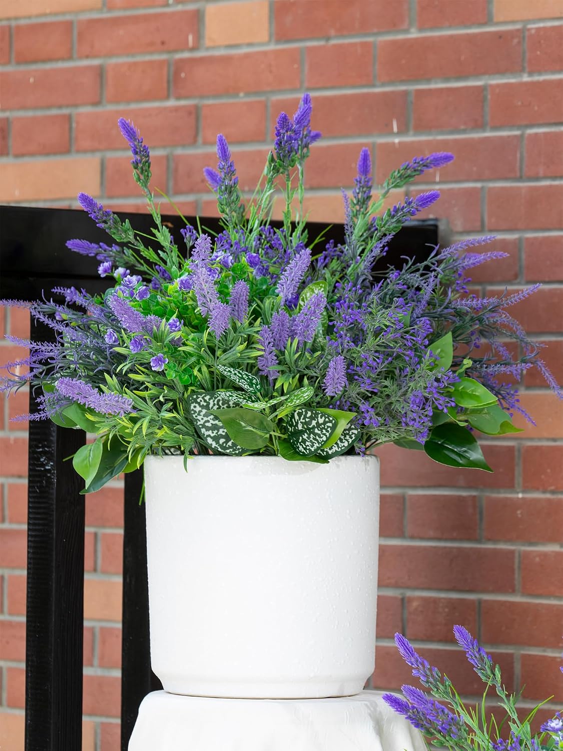 18PCS Artificial Plants Outdoor, Faux Flower Greenery Stems for Outside