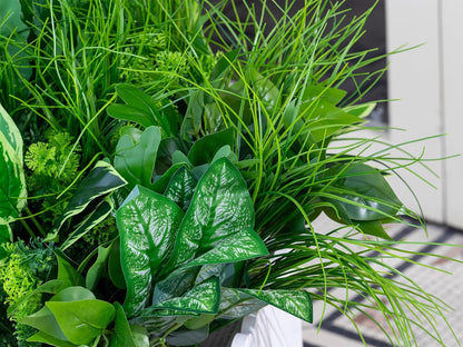 18PCS Artificial Plants Outdoor, Faux Flower Greenery Stems for Outside