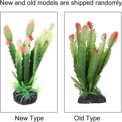Artificial Cactus Plant - Plastic Cactus Decorations for Home, Terrarium, and Reptile Habitats - Simulation Plastic Aquatic Plants for Flower Arrangements
